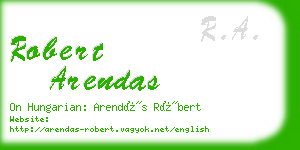 robert arendas business card